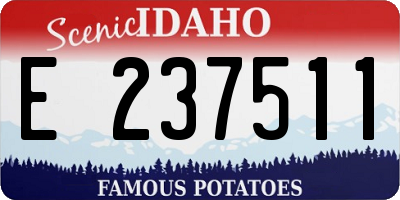 ID license plate E237511
