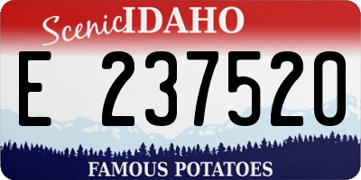 ID license plate E237520