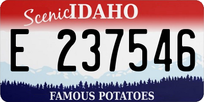 ID license plate E237546