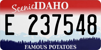 ID license plate E237548