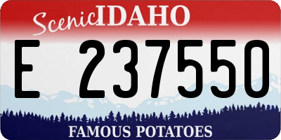 ID license plate E237550