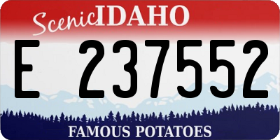 ID license plate E237552