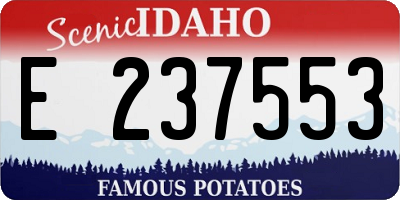 ID license plate E237553