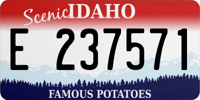 ID license plate E237571