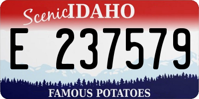 ID license plate E237579