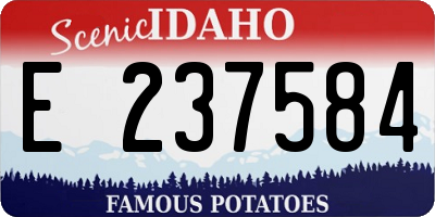 ID license plate E237584