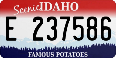 ID license plate E237586
