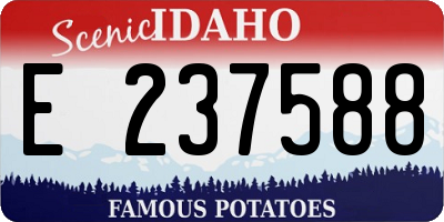 ID license plate E237588
