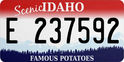 ID license plate E237592