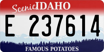 ID license plate E237614