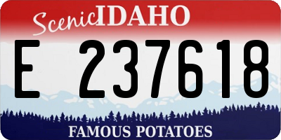 ID license plate E237618