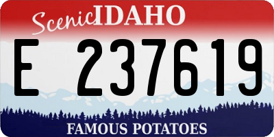ID license plate E237619