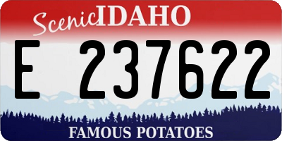 ID license plate E237622