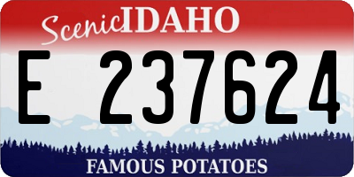 ID license plate E237624