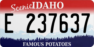 ID license plate E237637