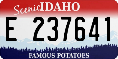 ID license plate E237641