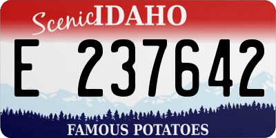 ID license plate E237642
