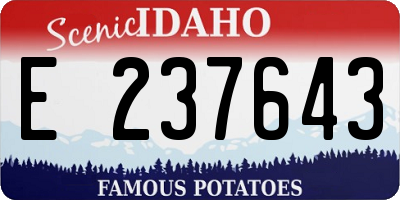 ID license plate E237643