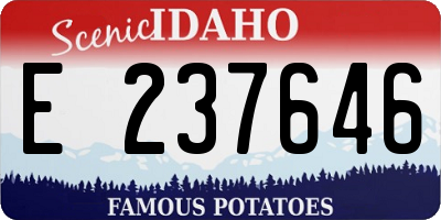 ID license plate E237646