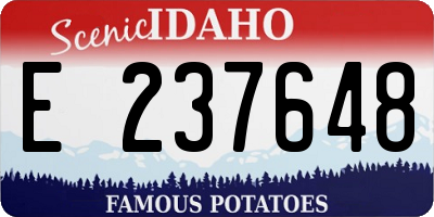 ID license plate E237648