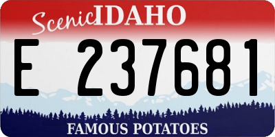 ID license plate E237681