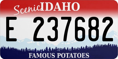 ID license plate E237682