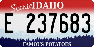ID license plate E237683