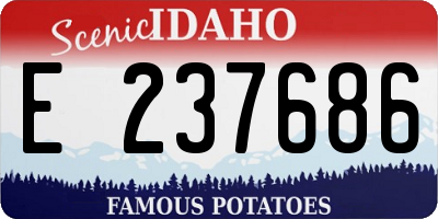 ID license plate E237686