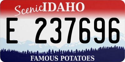 ID license plate E237696