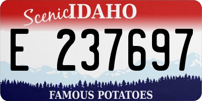 ID license plate E237697