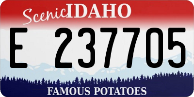 ID license plate E237705