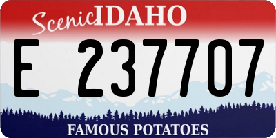 ID license plate E237707