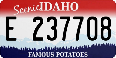 ID license plate E237708