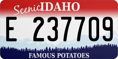 ID license plate E237709