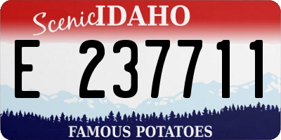 ID license plate E237711