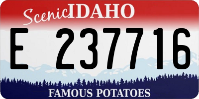 ID license plate E237716