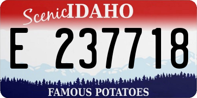 ID license plate E237718