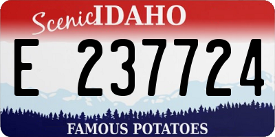 ID license plate E237724
