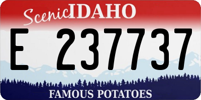 ID license plate E237737