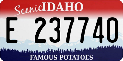 ID license plate E237740