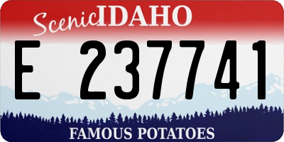 ID license plate E237741