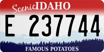 ID license plate E237744