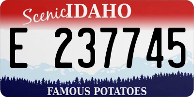 ID license plate E237745