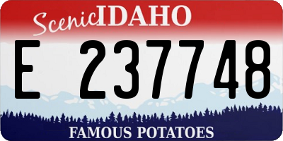 ID license plate E237748