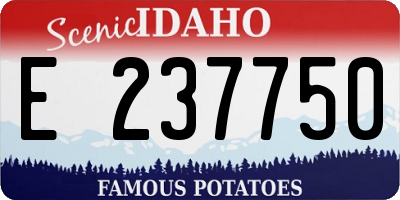 ID license plate E237750