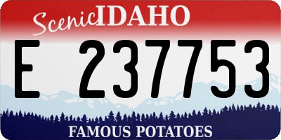 ID license plate E237753