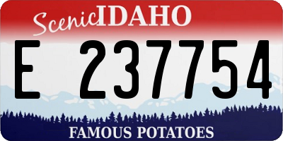 ID license plate E237754