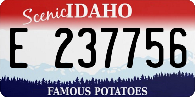 ID license plate E237756