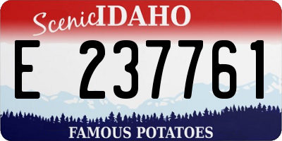 ID license plate E237761