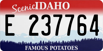 ID license plate E237764